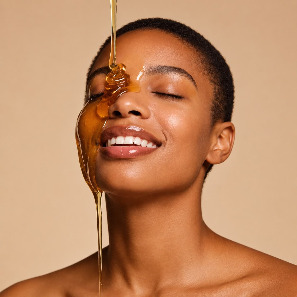 Radiant skin close-up - PRIKHAH Luxe Beauty skincare